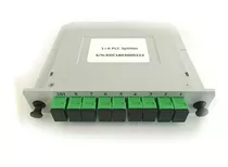 1 Unidade Caixa Splitter Fibra Óptico Tipo Modular Lgx 1x8 Sc/apc-sc/apc Nf@