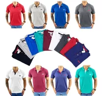 Kit Com 10 Camisas Polo Masculina Do P Ao Gg Cores Variadas 