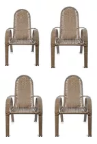 Conjunto 4 Cadeiras Naja Junco Fibra Sintética Frete Gratis