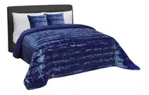 Cobertor Mink King Size Azul Navy Térmico Suave Al Tacto Color Azul Marino Diseño De La Tela Plumas