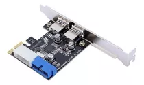 Placa Pci Express X1 A 2 Usb 3.0 Multiplicador Molex 19 Pin