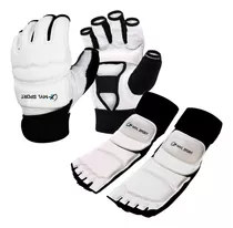 Guantes + Empeinera Protectores Taekwondo