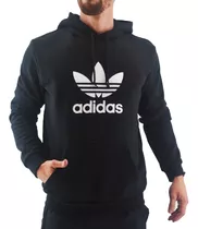 Buzo adidas Hombre Trefoil Hoodie Negro