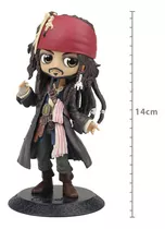 Boneco Piratas Do Caribe Coleção Mini Jack Sparrow Q Posket