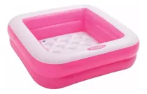 Piscina Inflable Cuadrada Intex 57100 De 85cm X 85cm X 23cm 57l Rosa Y Blanca