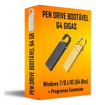Pen Drive Wind 7/8.1/10 + Programas Essenciais Pc/notebook