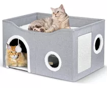 Casa Para Gatos Heeyoo Para Gatos De Interior, Cama Grande P