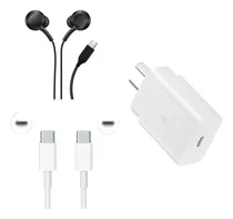 Cargador Turbo35w Para Samsung Completo + Auriculares Tipo C