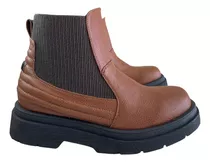 Bota Botineta Viamo Mujer Baja Tendencia Moda Elastico Eleo