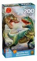 Puzzle 200 Peças Batalha Dos Dinossauros Grow