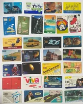 Lote 30 Tarjetas Telefónicas México Brasil Etc Usadas Tt016