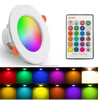 Spot De Embutir Led Rgb + Branco 15w Com Controle Redondo