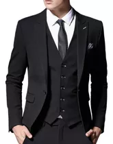 Terno Slim De Luxo Kit Completo - Calça + Blazer + Colete 