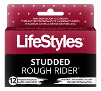 Lifestyles Studded Rough Rider 12 Unidades