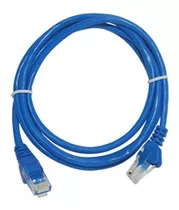 5 Un Cabo De Rede Cat6 Lan Azul Montado 2,5 Metros