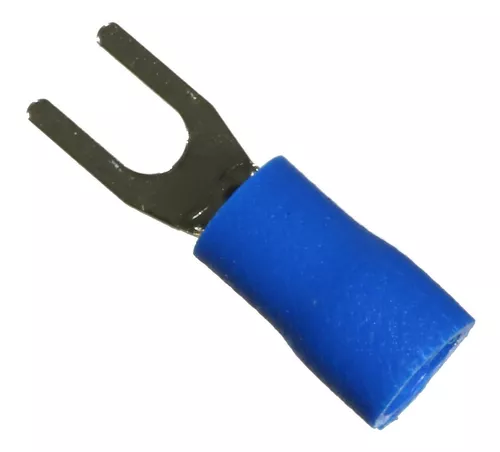 200 Terminal Forquilha Pré Isolado Azul 1 5 2 5mm² 3 2mm MercadoLivre