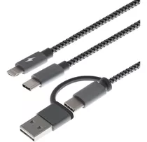 Cable Usb-c Multifuncional Carga Lightning Micro Usb Xtc-560