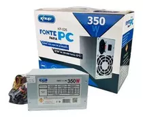 Fonte Para Pc 350 Watts Reais 2x Sata 2x Ide 24 Pinos Kp-526