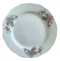 Plato Torta /masas Porcelana Década 80 Nuevo 25,5 Cm