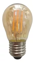 50 Lâmpadas Retro Filamento Led G45 3,2w Luz Âmbar Bivolt