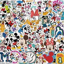 Disney Mickey Stickers 50 Calcomanias Pvc Vs Agua