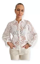 Camisa Importada Broderie Guipiur Puntilla Tipo Rapsodia