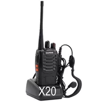 Kit 20 Handy Baofeng Radio Walkie Talkie Bf888s 16ch Uhf + Auricular Manos Libres