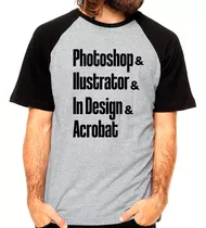 Camiseta Raglan Design Graphic Ilustrator Photoshop Acrobat