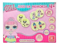 Jogo Da Memória Boneca Doll Brinquedo Edutivo Madeira 24 Pçs