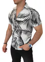 Camisa Manga Corta Hawaina Hombre Fibrana Harbak