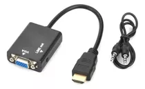 Kit 3 Adaptadores Conversor Cabo Hdmi /vga Saída P2 Áudio