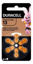 Pilas Para Audífonos Duracell Tamaño 13 Paquete De 6