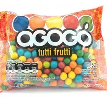 Chicle Bola Agogo Pequeña Tutti Frutti - Bolsa X 500 Und