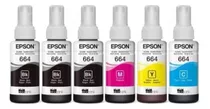 Kit Refil Tinta T664 Epson L395 L380 L375 L220 L455 Original