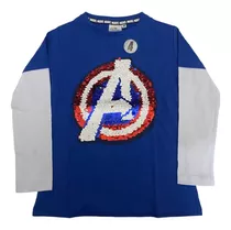 Remera Avengers Lentejuelas Magicas Reversibles Lic Marvel 