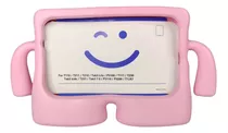 Capa Tablet 7 Polegadas Universal Infantil Emborrachada Cor Rosa-claro Bracinho