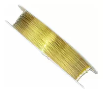 Fio De Metal Cobre Cabelo Anjo Cor Dourado 0,3mm 20m