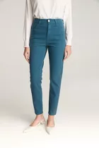 Jean Slim De Gabardina Azul Mujer Portsaid