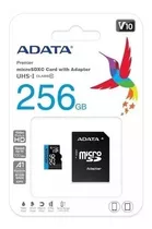 Micro Sd 256gb Clase 10 A1 Con Adaptador Adata Full