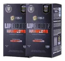 2 Lipo Burn Hardcore Termogenico Gold Nutrition 120 Tabs