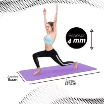 Yoga Mat Colchoneta Forest Fitness Liviana Enrollable 4mm Color Rosa