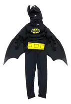 Disfraz De Batman Negro Con Músculos Talles S - M - L 