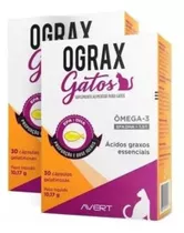 Kit 2 Ograx Gatos Suplemento Alimentar Omega-3 30 Cápsulas