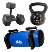 Kit Core Bag + Pesas + Rusa Deporte Fitness Functional 89