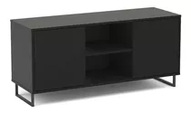 Mesa Rack Para Tv Con 2 Puertas Ancho 120cm Base Metálica