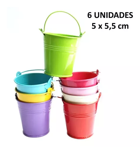 Mini Baldes Met Licos De Colores Unidades X Cm Cuotas Sin Inter S