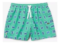 Traje Short De Baño De Hombre Lacoste L!ve Ligero, Estampado