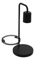 Lampara Mesa De Luz Velador Vintage Led Escritorio Negro