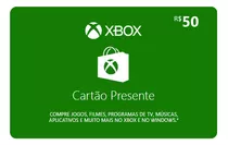 Cartão Microsoft Gift Card Xbox Brasil R$ 50 Reais