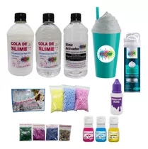 Kit Fazer Slime Com Cola Branca E Transparente + Desativador